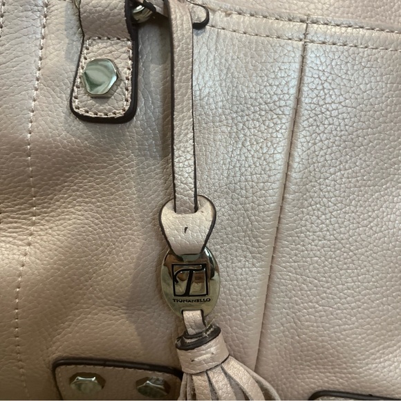 Tignanello Leather Satchel Shoulder Bag Multi CC Slots Organizer Pink - Picture 3 of 13